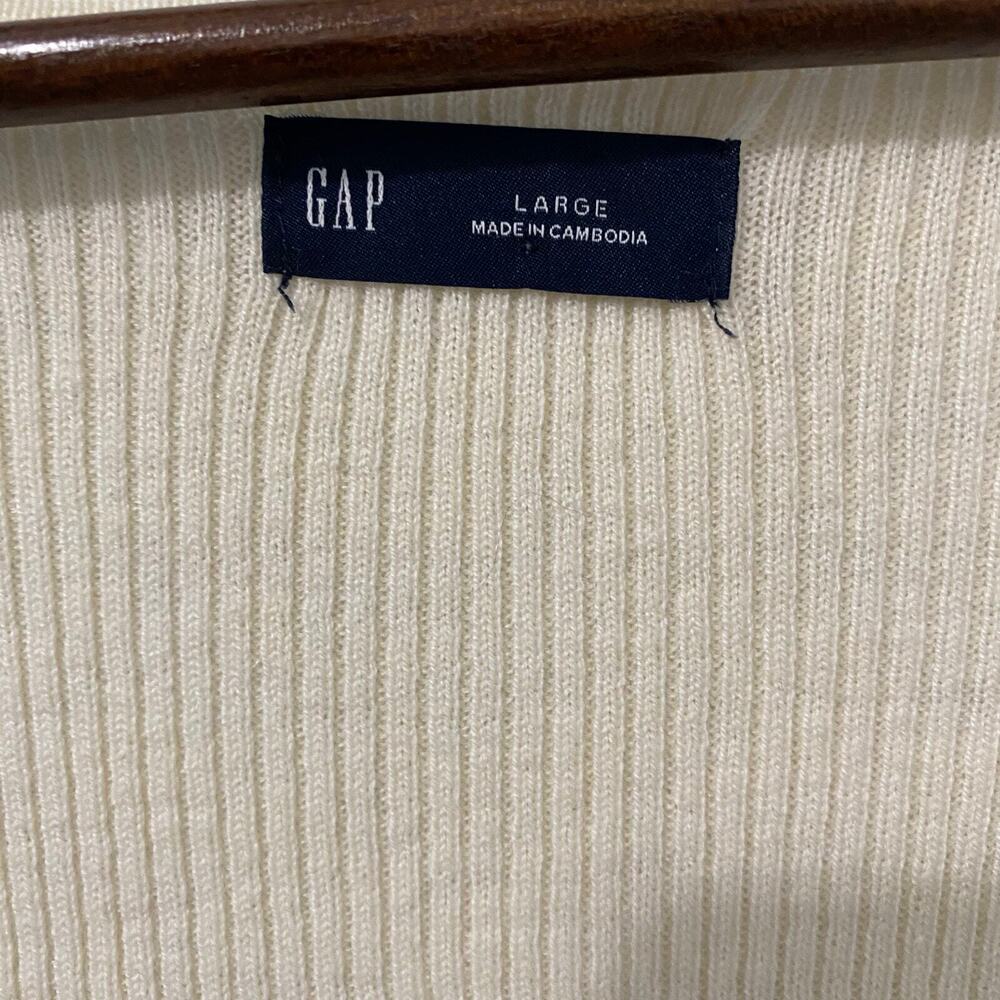 Gap Sweetheart Ribbed Sweater Cream Corset Top Women’s L NWOT - Picture 2 of 6